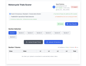 Motorcycle Trials Scoring App